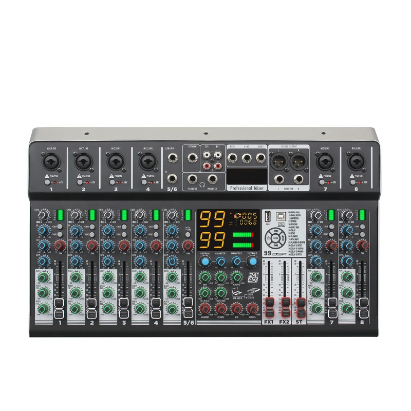 Mezclador profesional 99 efecto DSP para rendimiento mezclador 6 / 8 mezclador pequeño mezclador electrodoméstico escenario k canción