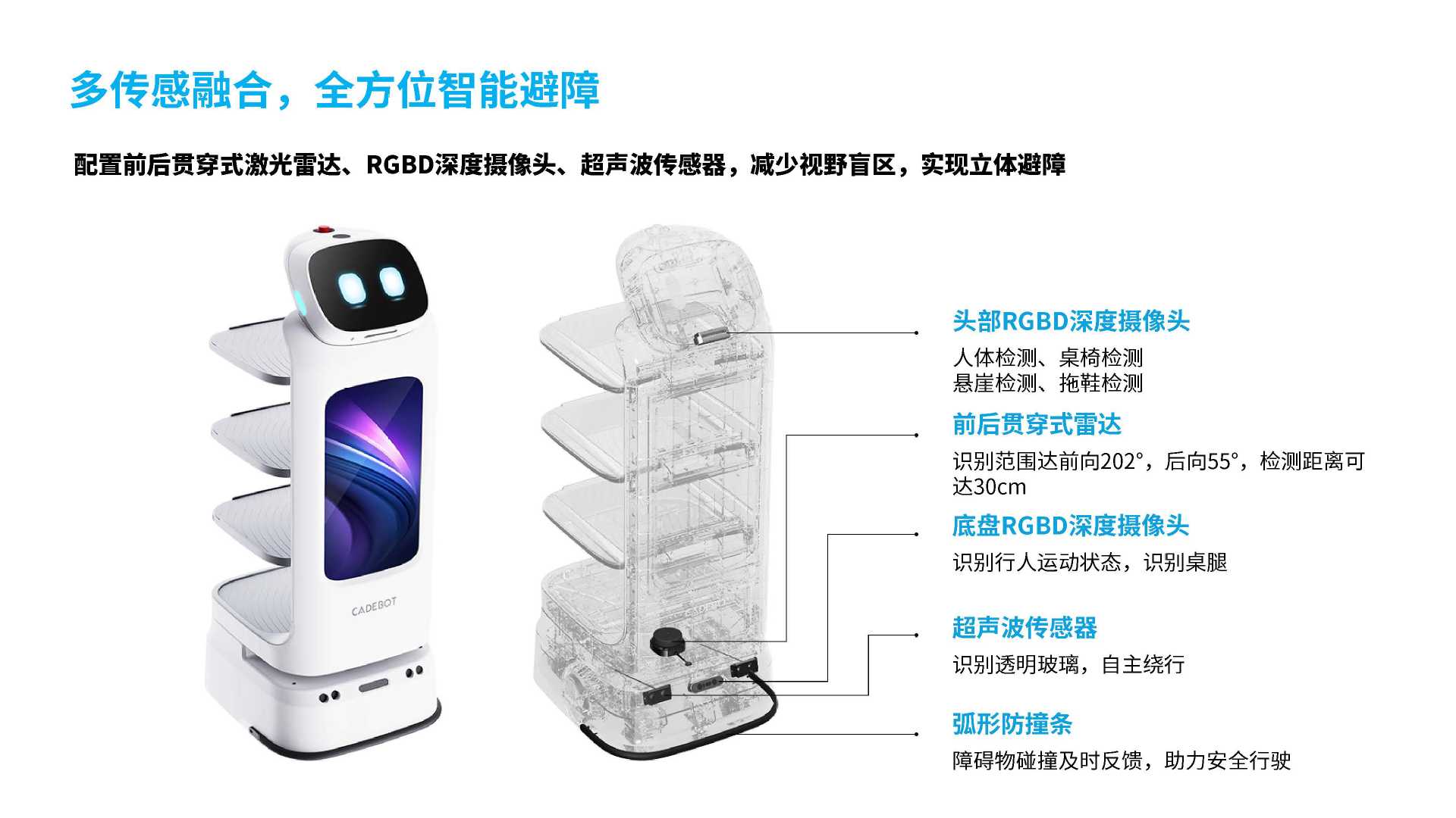 The new type of food delivery robot features intelligent ordering, hotel commercial services, front desk hall navigation, welcoming, reception and publicity undefined
