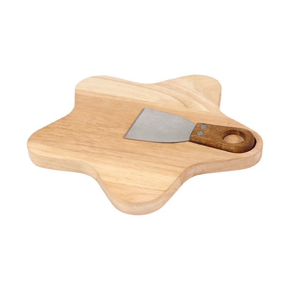 Tabla de cortar de madera tablero de forma especial dibujos animados creativos estrella de cinco puntas tabla de cortar conveniente pequeña tabla de cortar frutas y verduras Oficina suplemento alimenticio tablero