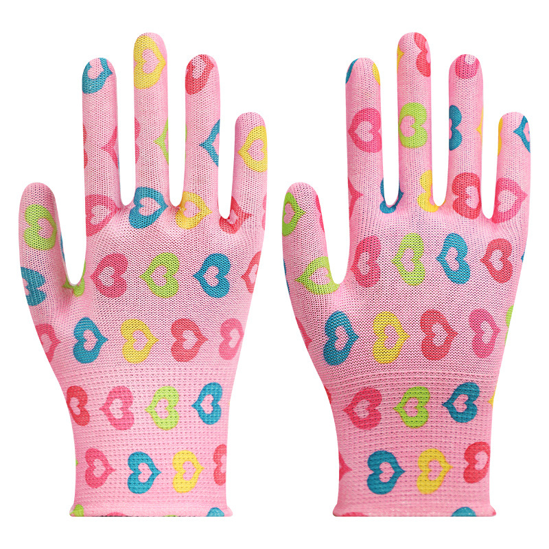 (amor) guantes de nylon de colores