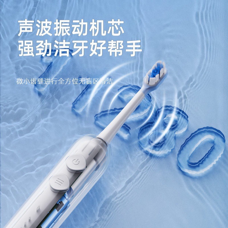 Foreign Trade Cross-Border 60-Degree Sweeping Vibration Factory Type-C Interface Ipx7 Waterproof Charging Household Sweeping Vibration Electric Toothbrush