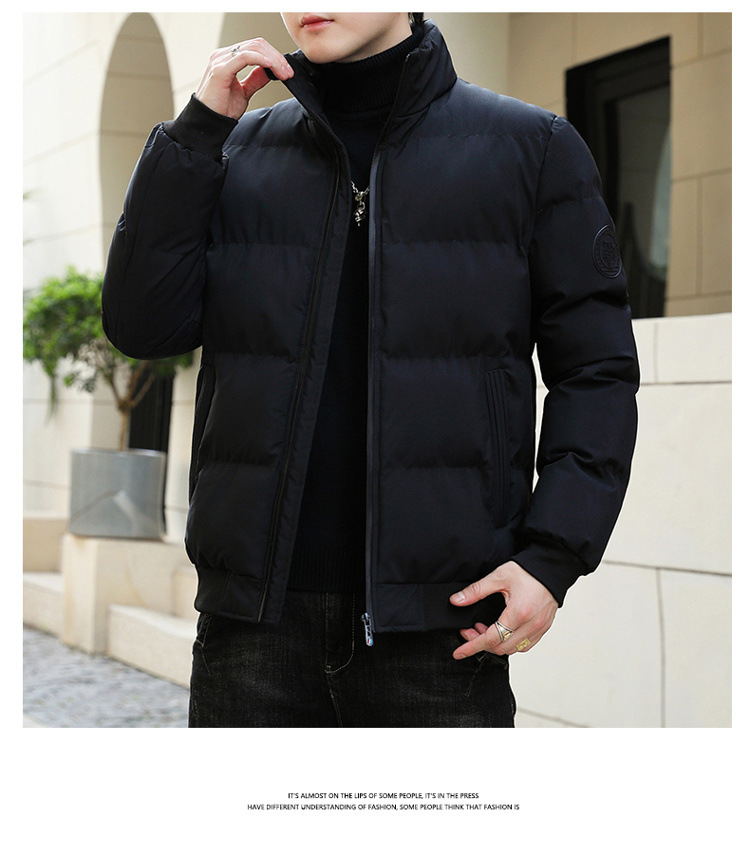 Herrenbekleidung Herren-Steppjacke aus Baumwolle, verdickte, modische, lässige All-Match-Jacke_voghion.com