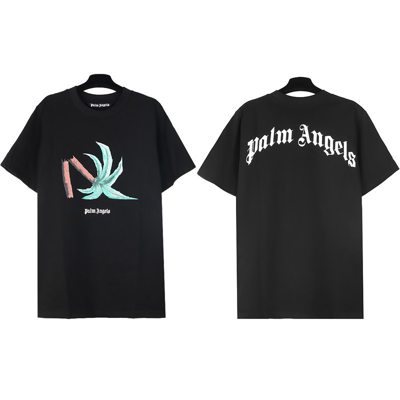 PALM半袖の正しいバージョン パームエンジェルス ヘッドレスベア エンジェルス バタフライプリント Tシャツ テディベア 半袖|undefined