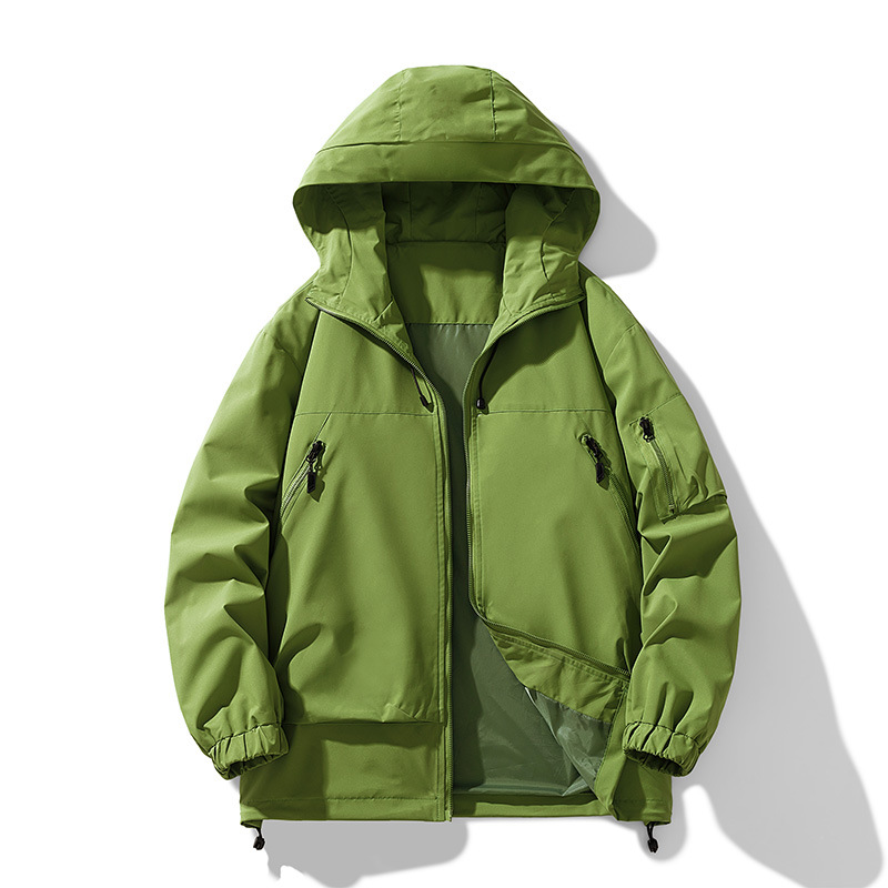 Coupe-vent imperméable à capuche multipoches pour couple, homme et femme, nouvelle veste décontractée, polyvalente et tendance, coupe ample_voghion.com