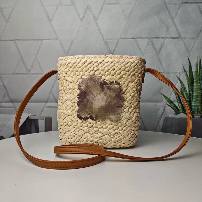 23 Mobile Phone Bags, Handmade Woven Mobile Phone Bags, French Small Bags, Bucket Bags, Straw Woven Bags, Fashionable Shoulder Crossbody Bags 23 Mobile Phone Bags, Handmade Woven Mobile Phone Bags, French Small Bags, Bucket Bags, Straw Woven Bags, Fashionable Shoulder Crossbody Bags