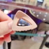 Triangle clip 4.5cm [frosted]/light coffee color