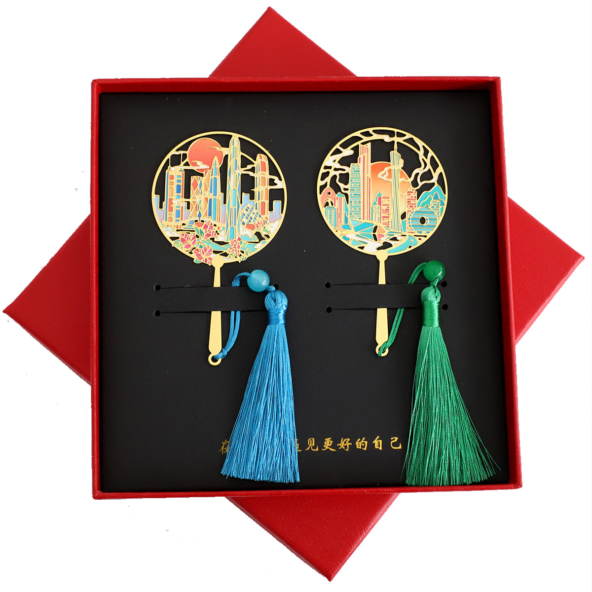 Guangzhou Tower + Shenzhen impression (Tassel) two red boxes