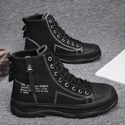 Canvas Shoes for Men 2025 Autumn Fashion High-top Platform Shoes Trendy and Versatile High-top Autumn Casual Shoes Fashion Shoes