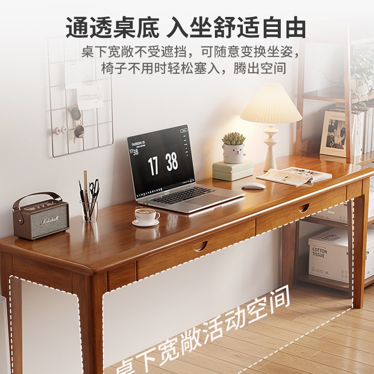 Madera maciza estrecho escritorio ancho 40/45/55cm escritorio de la computadora en casa pared escritorio largo estudiante dormitorio mesa de estudio