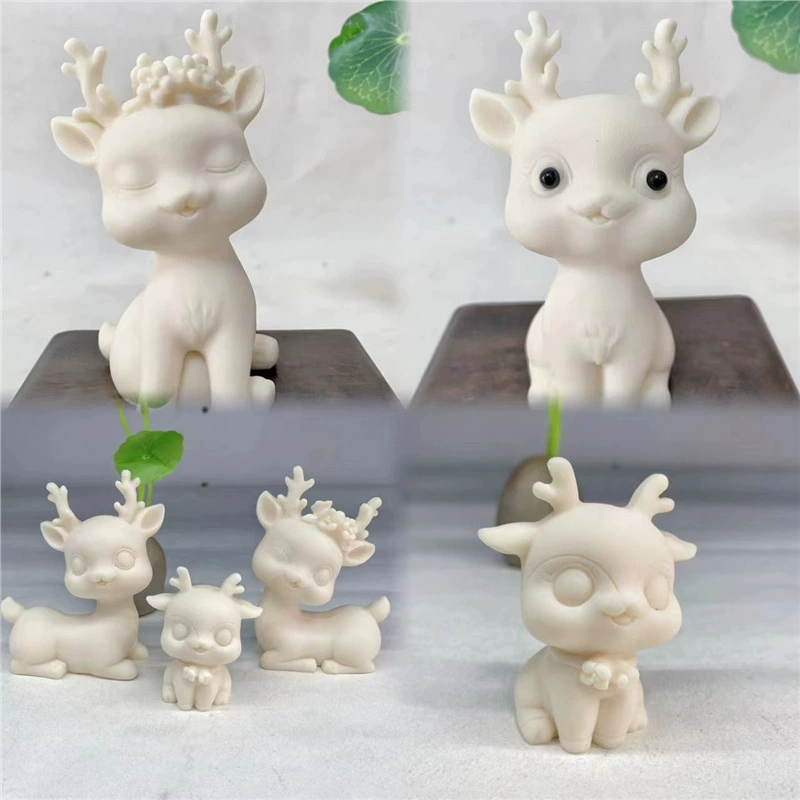 Гравировка фруктов из слоновой кости может любить милых оленей ремесла украшения креативные животные