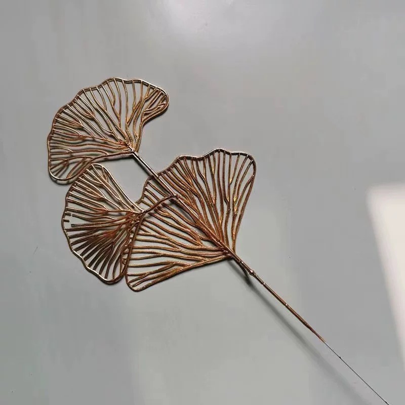 Flor de oro hoja de ginkgo eucalipto fruta roja Año Nuevo bendición cubo falso decoración de la flor decoración de la boda fábrica al por mayor en stock
