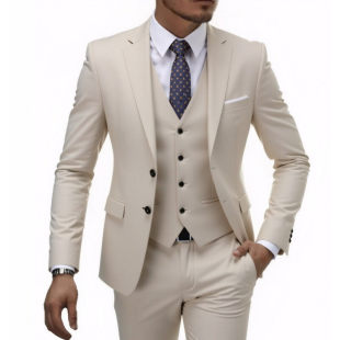 Foreign Trade Amazon Cross-Border Single and Double Button Foreign Trade Suit Three-Piece Suit Men's Business Casual Suit Trendy Men's Jacket