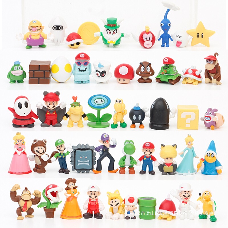 Super Mario Mary Toys Mario Bros. Full Set of Dolls Cake Scene Ornaments Gifts Super Mario Mary Toys Mario Bros. Full Set of Dolls Cake Scene Ornaments Gifts