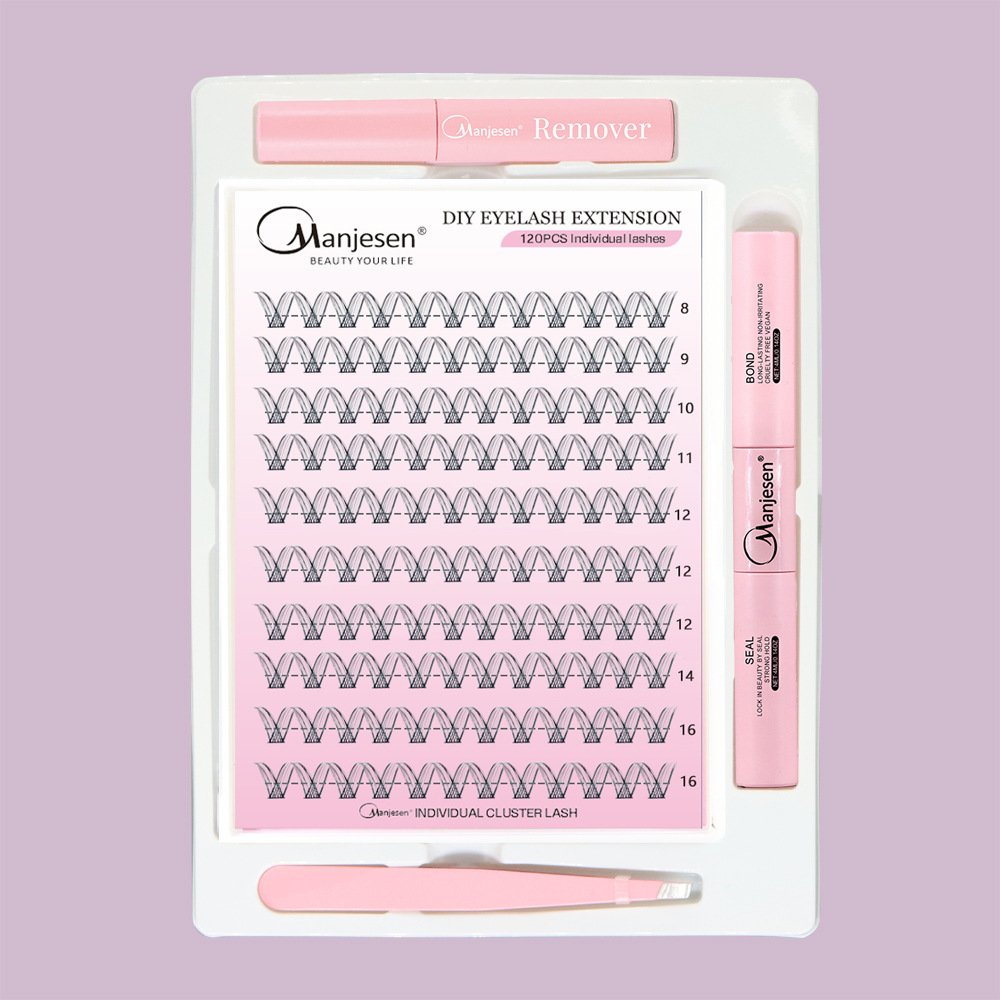 Europeo y americano transfronterizo nuevo DIY segmentado flor pelo pestañas postizas traje natural suave de gran capacidad solo racimo pestañas postizas