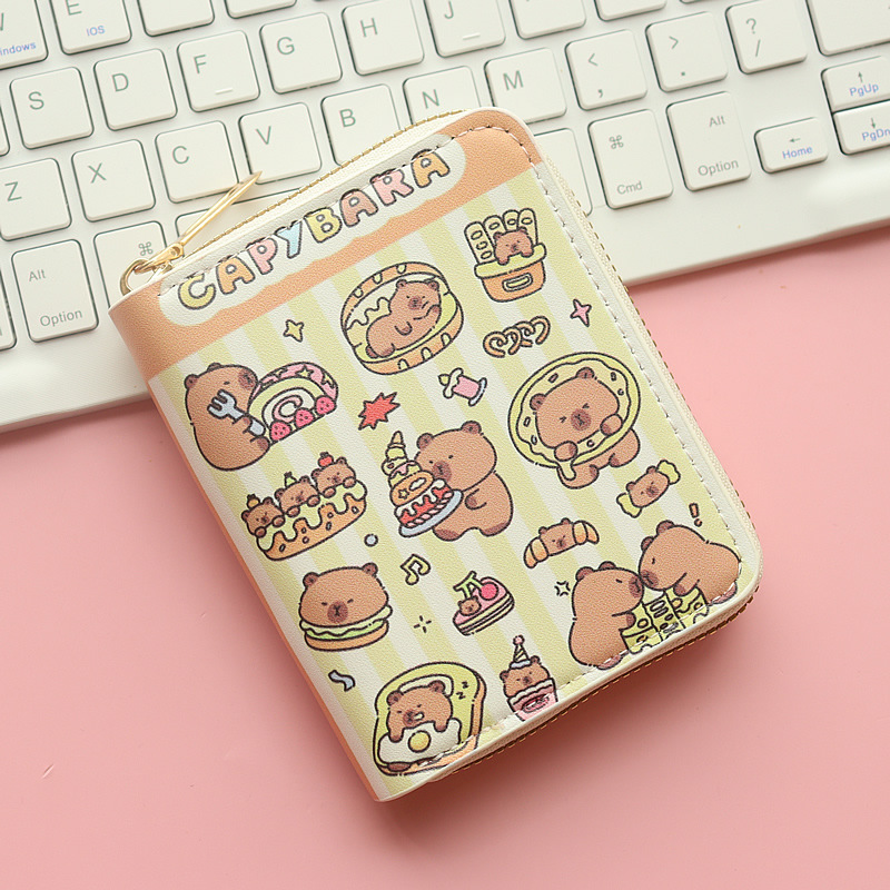 56g Weight pu Lining Material Side Zipper Closure Type Coin Purse Bags Type 1 Piece Quantity Holiday, Daily Occasion Pu Leather Material Animal, Cartoon Pattern All Seasons Season Unisex Gender Streetwear Style Square Shape Unisex Animal Cartoon Pu Leather Side Zipper Wallets 5