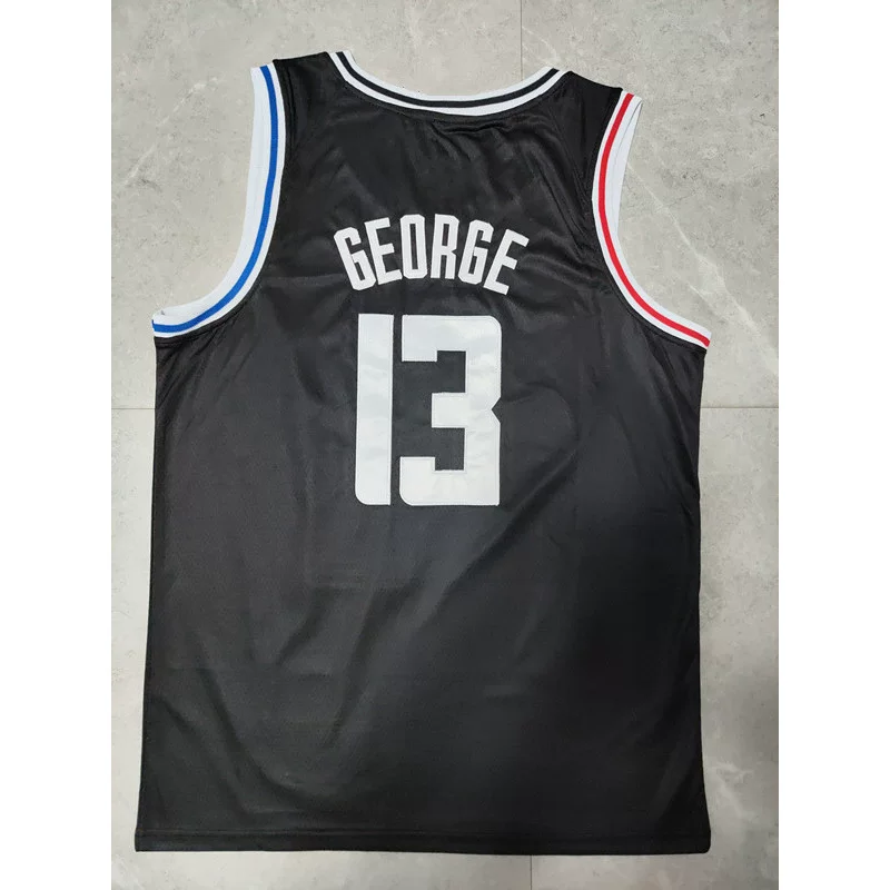 Баскетбольная джерси в наличии №23, новый сезон, Clippers 2# Leonard 13# George, вышитая синяя игровая форма
