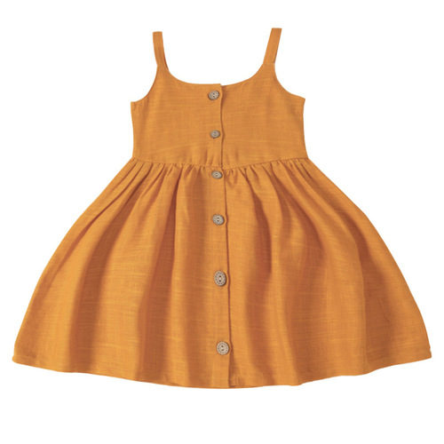 Amazon 2024 Summer New Kids' Clothing Korean Style Girls' Baby Toddler Cotton Linen Tank Dress Wholesale