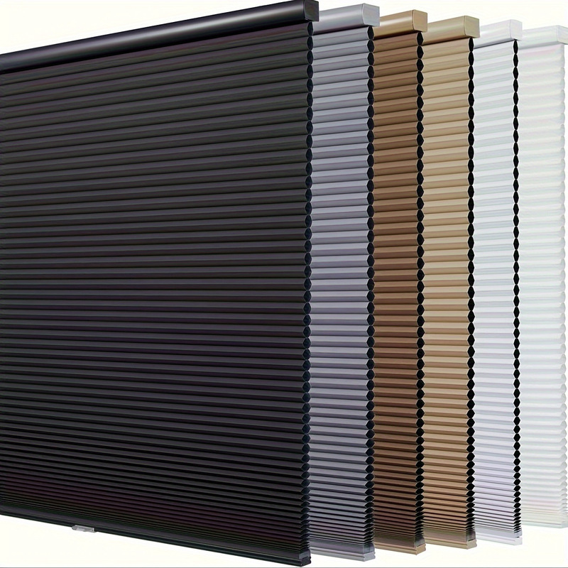 Cordless Honeycomb Blackout Curtains Indoor Window Blackout Honeycomb Blinds Heat Insulation Noise Reduction Blackout Curtains Honeycomb Curtains