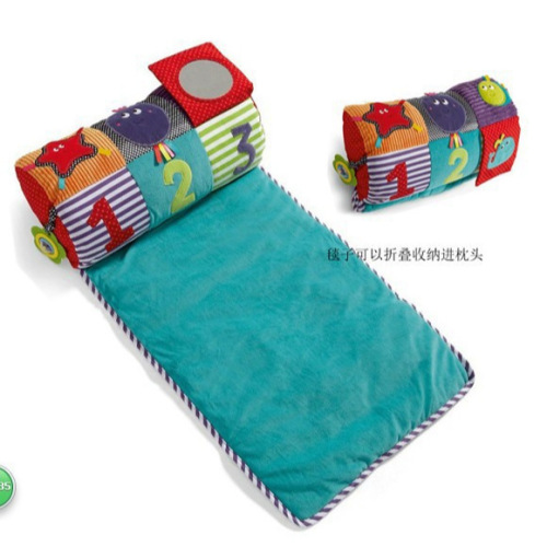Baby crawling blanket, tummy pillow, pillow, game blanket, children's pillow with rattle, rattle paper, teether drop shipping