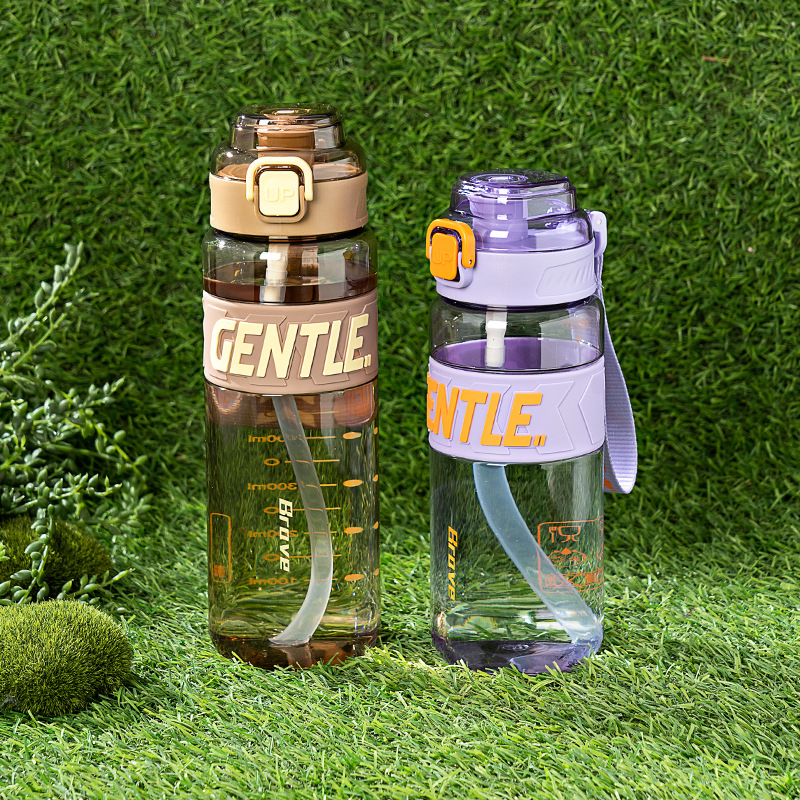 Yitong nueva taza de agua deportiva de gran capacidad taza de plástico de verano estudiantes de oficina adultos hervidor de agua portátil de paja