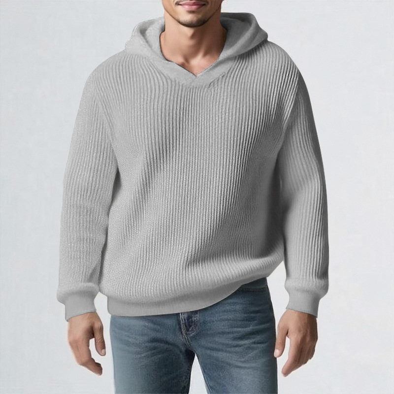 Herren Kapuzenpullover Strickjacke Für Herbst Und Winter_voghion.com
