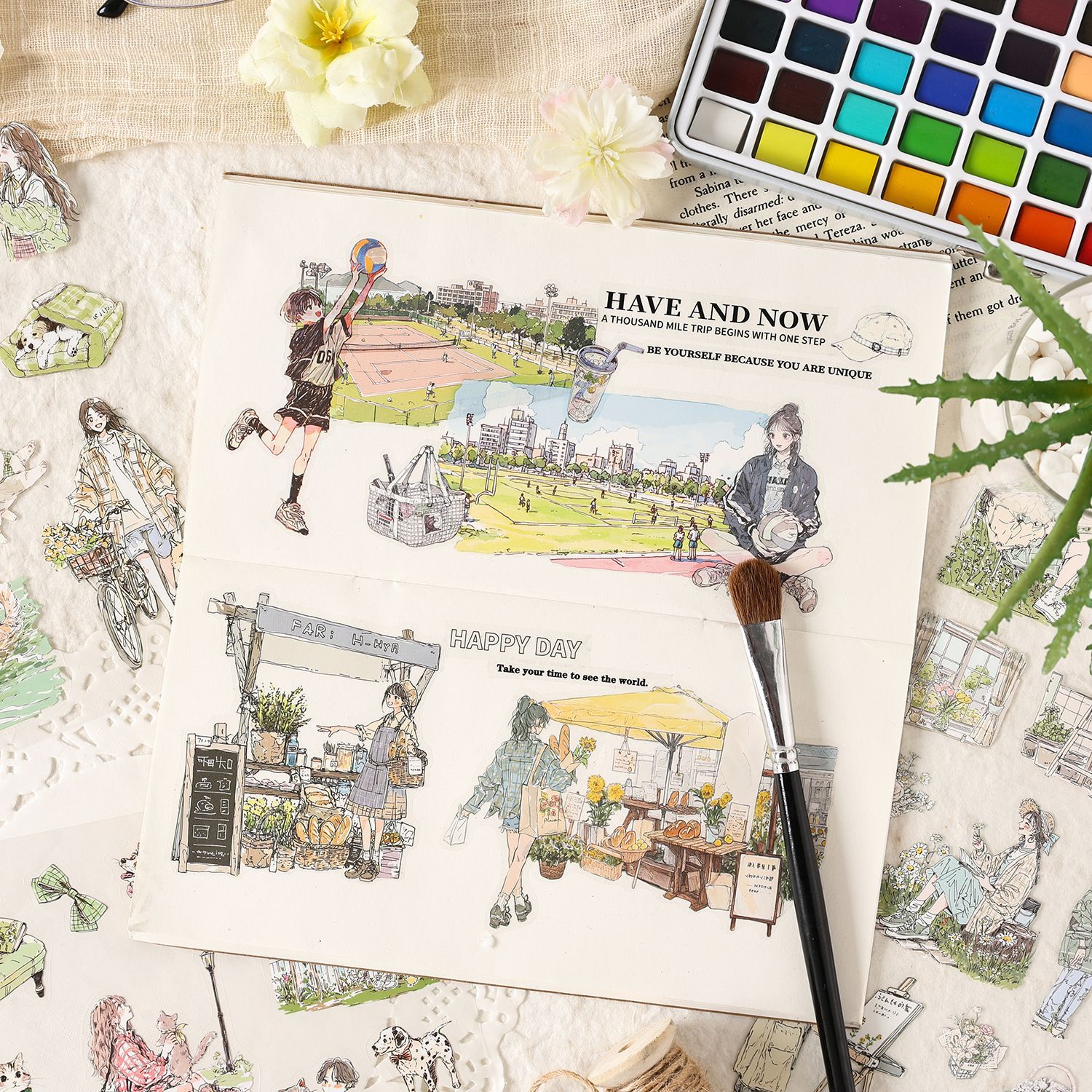 Yue Zhen Comfortable Life Record pegatinas pet pegatinas creativas pegatinas transfronterizas pegatinas para niños pegatinas de película cortada pegatinas libro