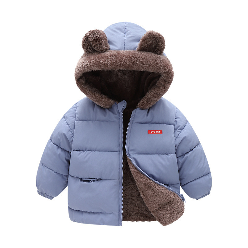 Chaqueta acolchada de algodón para niños engrosada chaqueta de lana con capucha casual para bebés chaqueta acolchada de algodón para niños y niñas chaqueta con capucha