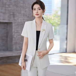 短袖西装套装酒店大堂经理工作服夏女会所珠宝店前台领班珠宝正装