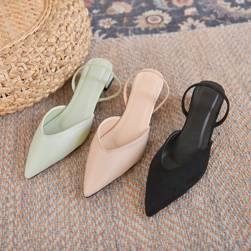 Baotou Sandals for Women 2026 Summer New Foreign Trade Large Size Pointed Toe Simple Commuter High-Heeled Lace-Up Fashion Shoes Baotou Sandals for Women 2026 Summer New Foreign Trade Large Size Pointed Toe Simple Commuter High-Heeled Lace-Up Fashion Shoes