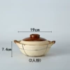 White double -ear pot 2 people tied iron wires