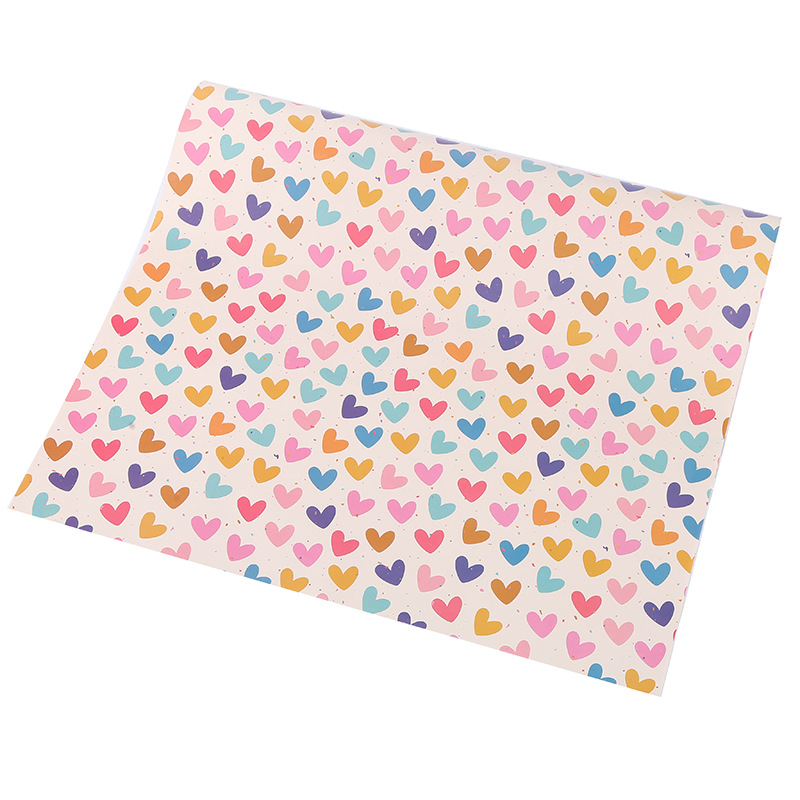 Papel de regalo para comercio exterior transfronterizo, papel de embalaje impreso para días festivos, San Valentín, Año Nuevo, venta al por mayor, estilo pintado a mano