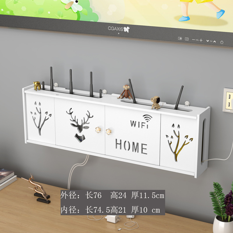 Creativo Punch-free rack de almacenamiento de pared TV Set-Top Box rack de pared dormitorio sala de estar router caja de almacenamiento al por mayor