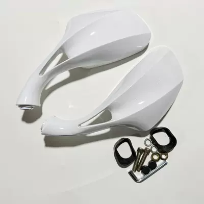 Motorcycle scooter electric car in the sand princess reverse mirror mirror rotatable rearview mirror field of vision (Motorcycle rearview mirror) - white-pair-comes-with-screw-package