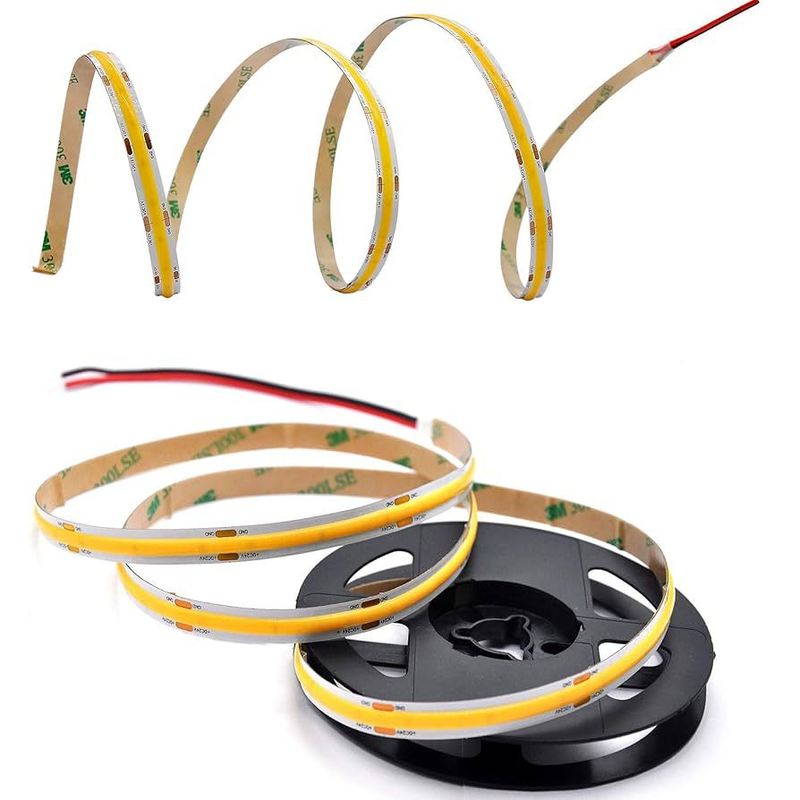 低電圧リビングルームホテルリフォーム照明 12V 24V 36V 8MM 320 ライトインテリジェント電気メッキボード COB ライトストリップ|undefined
