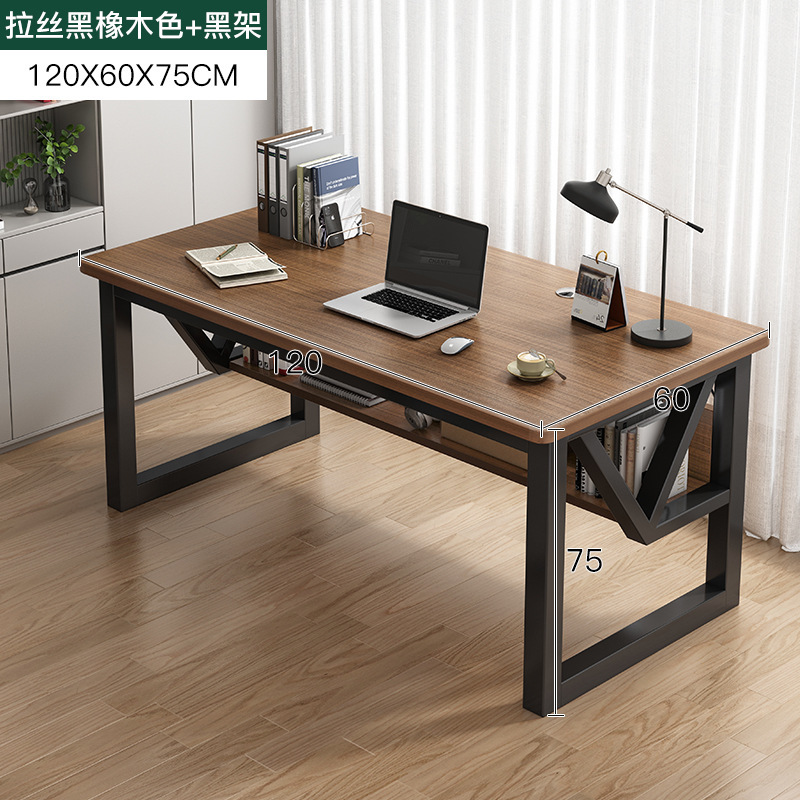 [두꺼운 철제 프레임 다리로 업그레이드된 선반] 블랙오크 컬러 120cm
