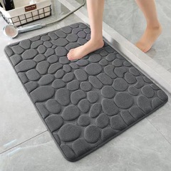 Cross-border embossed pebbles coral velvet floor mats door mats bathroom absorbent foot mats factory direct sales floor mats