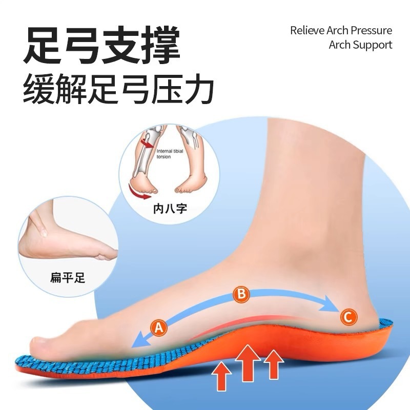 运动鞋垫夏季军训软底减震男士吸汗鞋垫扁平足弓全垫足跟鞋垫批发|undefined