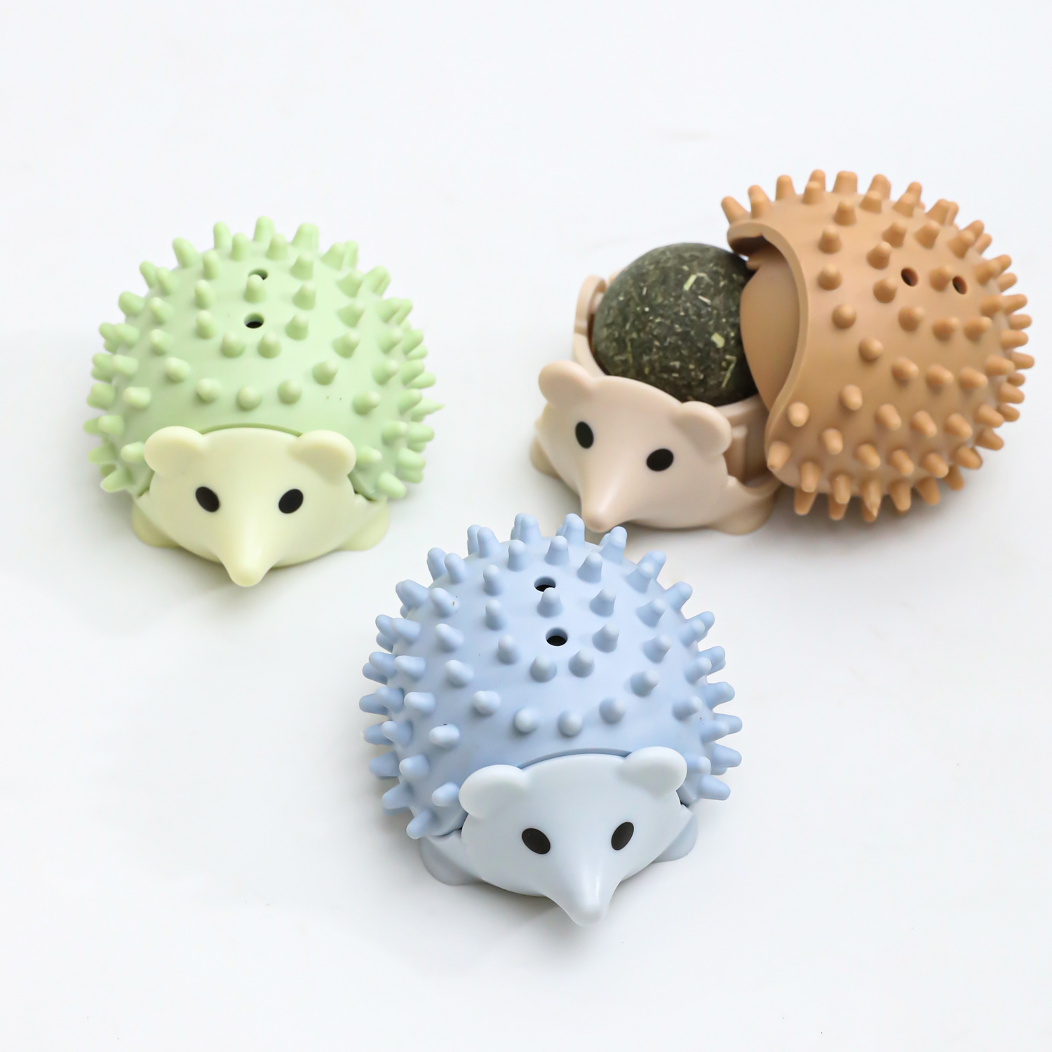 Z mascotas gatos bolas de laminación juguetes bola de molienda diental auto-hi entretenimiento erizo gato menta bola fábrica al por mayor