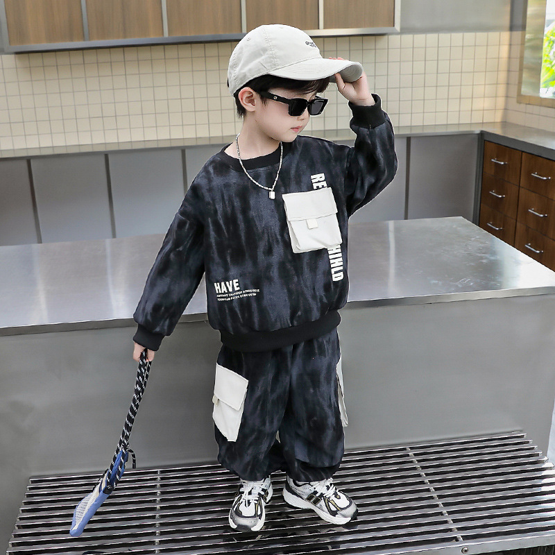 男童卫衣套装秋季2025新款儿童帅气时髦潮春秋款小男孩秋装两件套|undefined
