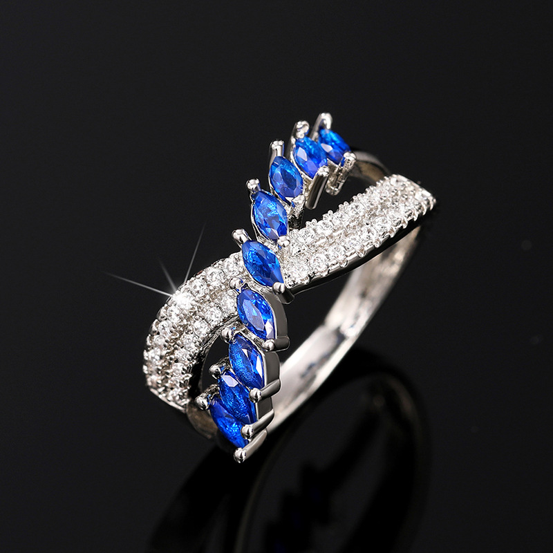 Bague femme avec pierre précieuse bague royale en cuivre mode_voghion.com