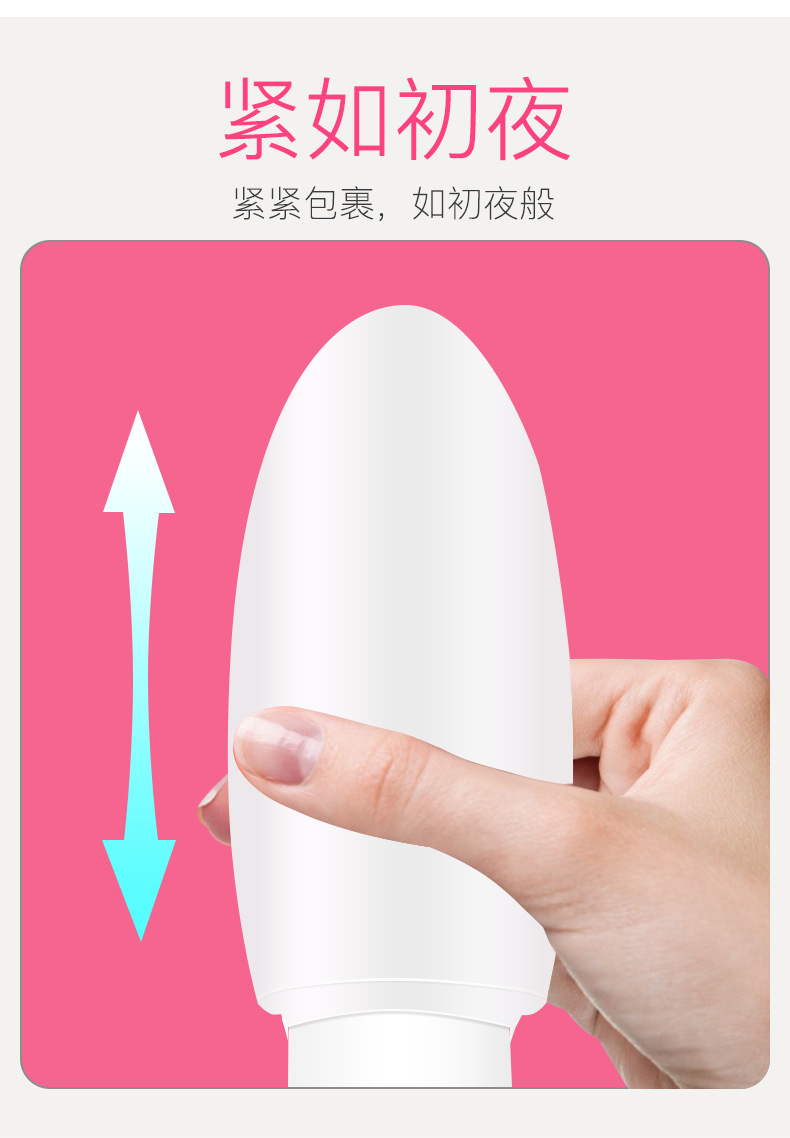 Manual Male Masturbator Egg, TPE Mini Stroker, Portable White Ring Style — detail image 16