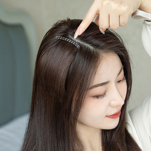 Xuchang Hairpiece with Thickened Sides, Invisible Mini Hairpiece for the Top of the Head, Natural, Seamless, Flexible, Realistic Hair Pad Hairpiece