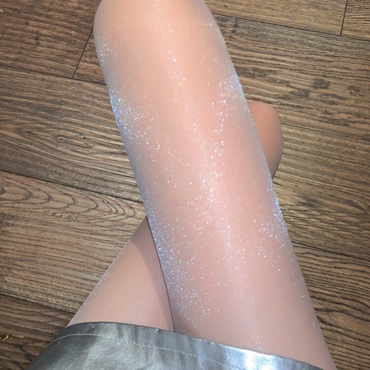 Spring and Summer Stockings for Women, Slim Summer Thin Stockings, Micro-Glitter Transparent Pearlescent Sexy Legs Pantyhose