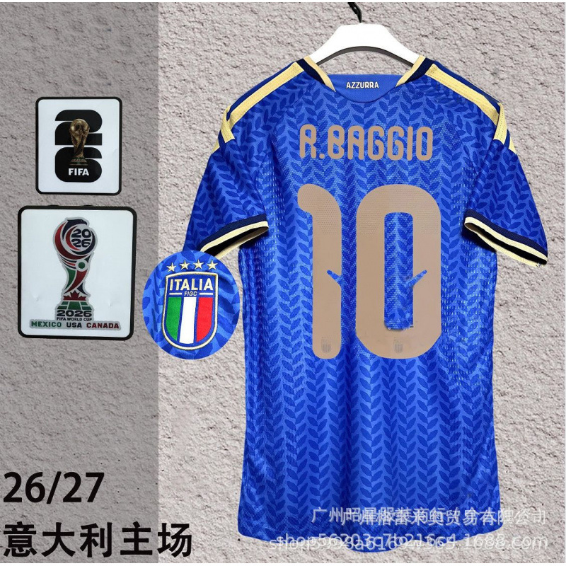Italy 2026/27 Home R. Baggio #10 Jersey Blue