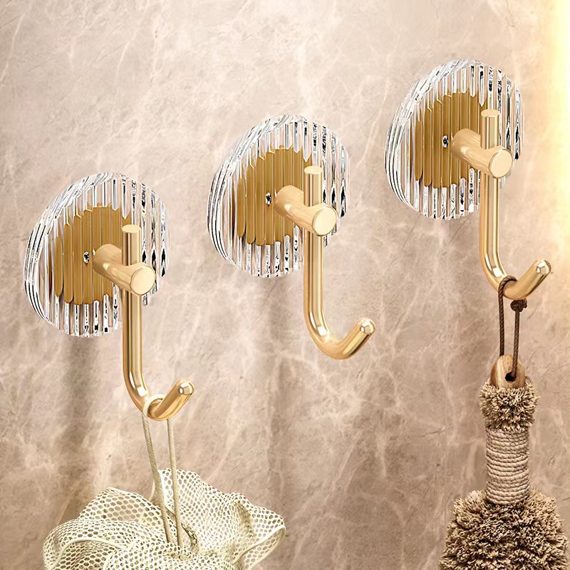 Acrylic Adhesive Hook, Entryway Clothes Hook, No-Drill Bathroom Hook, Door Behind the Door Rack, Luxurious Ins Style