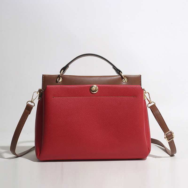 Foreign trade commuter women's bag 2024 spring and summer new contrast color handbag single shoulder crossbody women's bag large capacity women's bag_voghion.com