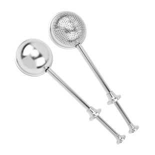Factory in stock 304 Stainless Steel Tea Filter Telescopic Tea Maker Press Tea Ball Tea Filter