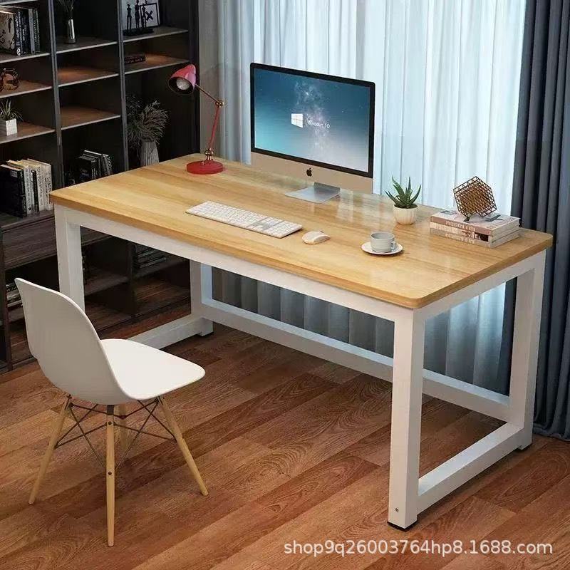 Solid Wood Computer Desk for Live Streaming, 1.2m Wide Small Table, White Student Simple Work Desk, Internet Celebrity Gaming Desk, Large Size