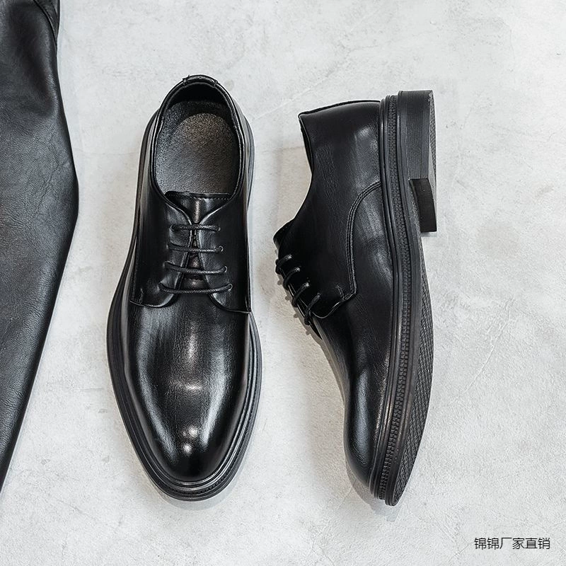 Кожаные туфли мужские летние дышащие британское платье в британском стиле