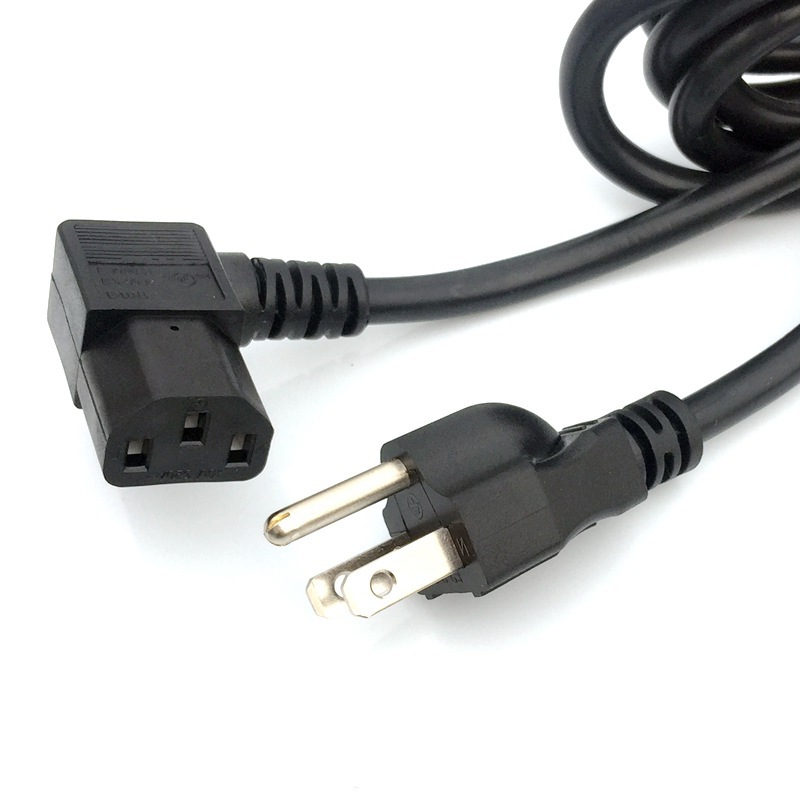 5-15P美规三插电源线 美式三插带翘板开关品字尾电源线 UL美规线